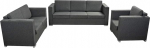 Dreiteilige Stoff-Sofagarnitur Dunkelgrau 82/137/191 cm Breit Modernes Lounge-Set mit Abnehmbaren Bez&uuml;gen Eckgeeignet for Living Room Home Office