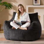 RIOVARM Giant Plush Bean Bag Oversized Bean Bag Diivan Lounge Lazy Floor Diivan aktsent tool t&auml;iskasvanutele ja teismelistele Memory Foam t&auml;itmine elutuppa, magamistuppa v&otilde;i r&otilde;dule