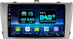 Autoraadio sisseehitatud DAB/DSP/Carplay Android 15 Toyota Avensis T27 2008-2015 jaoks - [4G+64G] - Tagurduskaamera - 9-tolline IPS - roolijuhtimispuldiga WiFi Bluetooth RDS AUX FM