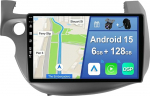 [6GB + 128GB] Android 15 autoraadio Honda Fit Jazz (2007-2014)-[Integreeritud CarPlay/Android Car/DSP/GPS]-10,1-tolline IPS 2.5D kaamera + MIC-DAB/peeglilink/Bluetooth 5.0/360 kaamera/juhtimisratta juhtimine