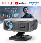 Smart Beamer【Netflix-F&auml;hig & Dolby Audio】VISSPL 4000 ANSI 4K Projektor, Autofokus&Trapezkorrektur Portable Projector,1080P Full HD WiFi6 Bluetooth Heimkino/Outdoor Beamer mit 360&deg;Drehst&auml;nder f&uuml;r Handy