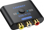 CAMWAY RCA to HDMI Converter, t&auml;iustatud kiip k&otilde;rgem pildikvaliteet, 16:9/4:3 konverteerimine 1080P AV to HDMI adapter Komposiit CVBS Video Audio toetab PAL/NTSC Wii/PS1/PS2/N64/Xbox/DVD/VCR jaoks