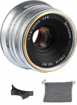 7artisans 25mm F1.8 Manual Focus Lens for Sony Emount Cameras Like A7 A7II A7R A7RII A7S A7SII A6500 A6300 A6000 A5100 A5000 EX-3 NEX-3N NEX-3R NEX-F3K NEX-5 NEX-5N - Silver