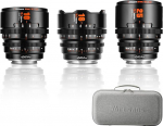 7artisans 10 mm/16 mm/25 mm T2.1 Cinema Lens S35 Frame Set Compatible with Fuji X-Mount, for FUJIFILM X-S20/X-T5/X-H2/X-T4/X-H2S/X-T3/X-S10 (Black)
