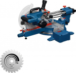 Bosch PRO Kabelgebundene Kapp- und Gehrungss&auml;ge GCM305-216S (inkl. Messlineal, Klemme, Staubbeutel, S&auml;geblatt, Schraubenschl&uuml;ssel + t&auml;iendliches S&auml;geblatt + 2x Tischverl&auml;ngerung)