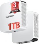 GEEKOM Mini PC A5 Pro 2026 Edition koos AMD Ryzen 5 7530U, 1TB SSD 16GB RAM (katab 95% kasutajatest) Mini lauaarvuti, Windows 11 Pro eelinstalleeritud, 2 x USB 4/8K Quad Display/SD kaart kontorisse/kodusse