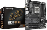 GIGABYTE B650 UD AX emaplaat - toetab AMD Ryzen 9000 seeria protsessoreid, 6+2+2 faasi VRM, kuni 7600MHz DDR5 (OC), 1x PCIe 5.0 + 2x PCIe 4.0 M.2, GbE LAN, Wi-Fi 6, USB 3.2 Gen 2.