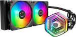 Cooler Master MasterLiquid Atmos 240 Black CPU vesijahuti - AIO vesijahutus, kahekambriline pump, eelpaigaldatud Sickleflow 120 Edge ventilaatorid, adresseeritav Gen 2 RGB, LGA1700 ja AM5 - mustas toonis