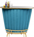 Kare Design Bar After Work, kuldne, Elegantne kodubaar sametpetsiga, Vintage disain messingist detailidega, Hollywoodi baar, 106 x 120 x 48 cm (K x L x S)