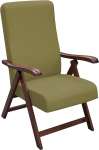 Maslegno Elite Miami Los Angeles Full Beech Chair with Polyurethane Foam Padding - 4 Positions Backrest - Standard Green