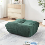 [en.casa] Kods&oslash; Jalgpadi p&otilde;randapadi 35 x 80 x 65 cm Istmepadi p&otilde;randapadi Pouf Bean Bag polsterdatud Ottomani Pouf n&ouml;&ouml;r roheline
