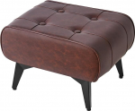 YMYNY V&auml;ike jalahoob nahast jalahoob kaasaegne pehmendusega diivanijalats elutoa tugitoolile Square Tech kangast Ottomani Vintage 40 x 30 x 26 cm pruun HBD037Z