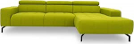 DOMO. collection Cunelli nurgadiivan, L-kujuline diivan seljafunktsiooniga, polsterdatud nurgas koos l&otilde;&otilde;gastumisfunktsiooniga, Relax diivan, nurgadiivan, 292 x 175 x 79 cm (B x S x K x K), roheline.
