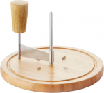 Point-Virgule Bamboo Cheese Slicer, Tete de Moine Cheese Slicer, Bamboo, 22 x 15 cm