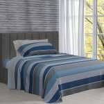 Dorian Home, T&auml;isvoodi 100% puuvillane, koosneb voodi all, pealisvoodist ja padjap&uuml;&uuml;rist, valmistatud Itaalias (Garda Blu, Singolo)