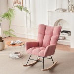 Kaasaegne Teddy Velvet kiiktool, l&otilde;&otilde;gastav tool, elutoa tool, aktsenttool, &otilde;lgadega kiiktool elutuppa, magamistuppa, r&otilde;dule, maksimaalne koormus 113 kg (roosa)