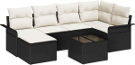 Rantry 6-teiliges Garten-Sofa-Set mit Kissen aus braunem Poly-Rattan Gartenlounge Model3345437