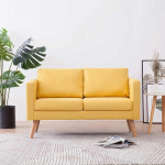 Magamisdiivan elutoa diivan, 2-kohaline diivan kangas kollane k&uuml;lalistele ja igap&auml;evaseks kasutamiseks