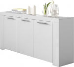 Sideboard with Three Doors with 3 Internal Shelves Matt White 144 x 80 x 42 cm