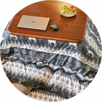 Lauad Kohvik Kotatsu komplekt Neliosaline elutoa Kotatsu komplekt Talvine soe Kotatsu Lumehelbeke Hirvepekk J&otilde;uluhirvepekk (V&auml;rv : Punane(A), Suurus : 1208041cm) (Hall(a) 120