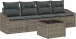 Rantry Garten-Sofa-Set mit Kissen 5 tk Grau 55 x 55 x 37 cm Model3346589