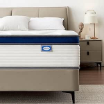 SEZMOONSI Kahekohaline madrats 9-tolline puugimadrats Medium Firm Memory Foam Pocket Spring madrats Ortopeediline 7-tsooniline mugavus- ja tugimadrats nahas&otilde;braliku 3D Colouric 135 x 190 x 23 cm