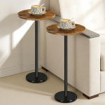 smusei Joogilaud v&auml;ikestesse ruumidesse, v&auml;ike laud, 2 tk, &uuml;mmargune k&uuml;ljelaud marmorist alusega, statiiv, k&uuml;ljelaud diivanile, diivanile, toolile, terrassile, pruun ja must