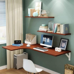 Kokkupandav laud, nurgas arvutilaua, ruumi s&auml;&auml;stev, pikendatav seinalaua laud, t&auml;ispuit, 31 x 28 x 20 tolli, p&auml;hkelpuu