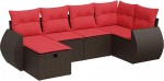 Garten-Sofagarnitur mit Stauraum & abnehmbaren Bez&uuml;gen - PE-Rattan, 55x53x34 cm, f&uuml;r Terrasse und Innenhof Model3325590