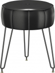 YMYNY Make-Up Stool Tool K&otilde;rvitsastiil Pouf Diivan Stool, kaasaegne multifunktsionaalne meigijalats magamistuppa, elutuppa, 32 x 32 x 44 cm, must, HBD036B