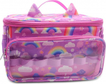 Bag for Toniebox Tonie, Storage for Tonies Hearing Figures, Carry Bag with Shoulder Strap, for Toniebox Starter Set and Accessories, Tonies Figure, Accessories Protective Case Organiser, rainbow,