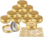 24 tk 30 ml - l&auml;bim&otilde;&otilde;t 52 mm x k&otilde;rgus 21 mm kuldne alumiiniumist t&uuml;hi purk kruvikorgiga &uuml;mmargune reisipurk kreemipurk DIY k&uuml;&uuml;nla, kreemi, kosmeetika jaoks.