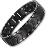 RainSo Mens Stainless Steel Black Magnetic Bracelet leevendab artriidi valu ostjad sobivad Professional Fitness Mehed nimetavad seda parimaks kingituseks isadep&auml;evaks