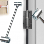 Hinge l&otilde;he reguleerimise v&otilde;ti, ukse hingede remondit&ouml;&ouml;riist, Upgrade Steel Double Head Hinge Gap Adjustment Key Set for Fire Protection Cleanroom Security Doors (M-19-25 mm)