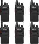 HESENATE HT66 raadio, PMR446 Walkie Talkie raadioside komplekt, tasuta, suure ulatusega, professionaalne Walky Talky, 16 kanaliga, pihuarvuti, Woki Toki Scan VOX koos USB C laadijaga (must, 6-st komplekt)