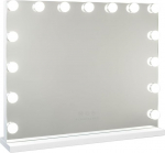 Flamingueo meigivaatepeegel koos valgustusega, 15 LED-i, 3 režiimi, reguleeritav intensiivsus, puutetundlik juhtimine, USB port, sisaldab suurendavaid tarvikuid, valge, 58 x 46 x 12 cm.