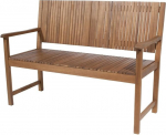 Siena Garden Falun 2-Seater Bench 59 x 122 x 90 cm, Acacia Wood, Oiled in Natural, FSC 100%