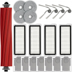 (Pack of 20) QV 35A/QV 35S varuosad, mis &uuml;hilduvad Roborock QV 35A/QR 798/ QV 35S robottolmuimejaga, 1 rulliharja, 4 k&uuml;lgharja, 7 tolmukotti, 4 HEPA-filtrit, 4 mopipatja, tarvikute komplekt.