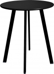 Fokebel Outdoor Side Table, ilmastikukindel Patio Small Side Table, Outdoor Indoor Round Metal Steel Small, veekindel End Table for Garden, Balcony, Yard (Black)