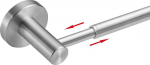 BESy Adjustable Towel Rail for Bathroom SUS304 Stainless Steel Towel Rail, Wall Mount with Screws, Towel Rail, Hotel Style, Brushed Nickel, 15.5 to 28 Inch