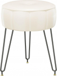 YMYNY Make-Up Stool Tool K&otilde;rvitsastiilis Pouf Diivan Stool, kaasaegne multifunktsionaalne meigijalats magamistuppa, elutuppa, 32 x 32 x 44 cm, valge, HBD036W