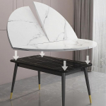 Suur &uuml;mmargune lauaplaadi laiendus, kokkupandav, &uuml;mmargune kokkupandav lauaplaat, ruumi kokkuhoid, toitlustamise, bankettide ja peolaua jaoks, ilma jalgadeta, 10-20 inimesele, 47-86 tolli l&auml;bim&otilde;&otilde;t (100 cm / 39,3 tolli)