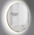 Talos LED vannitoa peegel - 60 cm seinapeegel, LED taustavalgustusega, 5 mm peegelklaas, alumiiniumraam matt kuldne, 4200 K neutraalne valge, IP44