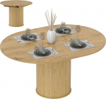 HOMCOM pikendatav s&ouml;&ouml;gilaud 6-8-kohaline k&ouml;&ouml;gilaud v&auml;ikestes ruumides Country Style 110-150x75cm Natural Wood Effect