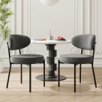 COLAMY s&ouml;&ouml;gitoa toolid 2 tk 10 cm istmepehmendusega - kaasaegsed polsterdatud toolid, mis on valmistatud pehmest teddy kangast ja tugevast metallraamist - k&ouml;&ouml;ki ja elutuppa, Hall