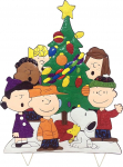 Peanuts Gang &uuml;mber puu j&otilde;ulukaunistus