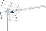 EDISION YAGI 12 dB v&auml;liantenn maapealne 21-48 UHF, 5G LTE filter, digitaalsete DVB-T/T2 kanalite vastuv&otilde;tmiseks, TV antenn, sagedusvahemik 470-694 MHz, pikkus 101 cm, LTE700, sinine