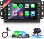 4G + 64G Android autoraadio Chevrolet Aveo Epica Captiva Lova Gentra jaoks, Hodozzy raadio traadita Carplay Android autoga, 7-tolline puuteekraan Con Navi WiFi Bluetooth DSP FM / RDS tagurduskaamera