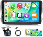 Rimoody 4+64G Android autoradio Peugeot 2008 208 2012-2018 10.1-tolline HD autoraadio koos Carplay Android auto traadita GPS peeglilink Bluetooth FM/RDS/DAB/DVR/EQ/USB roolijuhtimiss&uuml;steemiga tagumine vaade