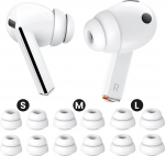 Delidigi Galaxy Buds3 Pro k&otilde;rvaklapid, 6 paari topelt &auml;&auml;rikuga silikoonist k&otilde;rvaklappide kinnitusi, varuosade tarvikud, &uuml;hilduvad Samsung Galaxy Buds3 Pro 2024 S/M/L (valge)